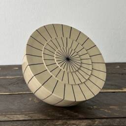 Modern Ceramic Sculpture, Handcrafted Decorative Art, Artistic Sphere, Original Gift, Unique, Home Decor, Hand Thrown, Tabletop Sculpture - thumbnail 1