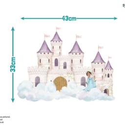 Storybook Scene Wall Sticker, Princess Decal, Castle Bedroom - thumbnail 2