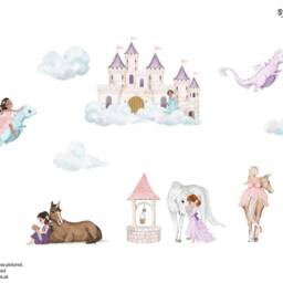 Storybook Scene Wall Sticker, Princess Decal, Castle Bedroom - thumbnail 3
