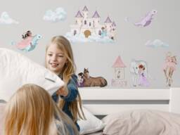 Storybook Scene Wall Sticker, Princess Decal, Castle Bedroom - thumbnail 1