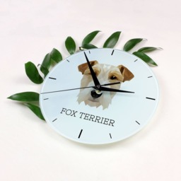 A Clock With A Fox Terrier Dog. New Collection The Geometric Dog - thumbnail 2
