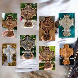 Personalized Archangel Michael Wood Carving Religious Icon, Christian Gift, 8 Colors, Xs-Xxl, Tax Free - thumbnail 2