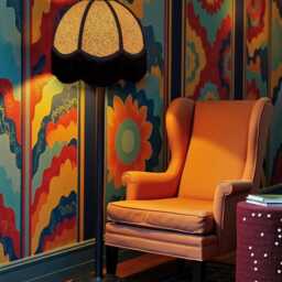 Traditional Ochre Animal Print Dome Lampshade With Black Fringe, British Made - Animal Fabric Lamp Shades - thumbnail 2