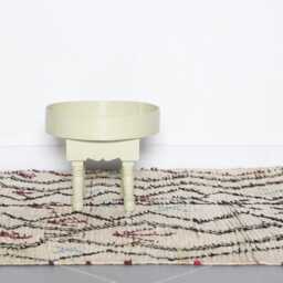 Berber Moroccan Rug 205x130cm - 6.7x4.2 Ft - Handmade Wool Zigzag Pattern - Vintage Tribal Neutral Carpet - thumbnail 2