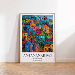Antananarivo Poster, Madagascar Art Africa Exotic Culture Travel Art, Print - thumbnail 2
