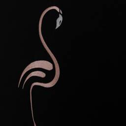 Minimalist Embroidery Flamingo Wall Art Canvas, Girl Room Poster Decor - thumbnail 2