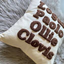 Personalized Family Names Pillow, Embroidered Name Grandchildren Custom Grandma Gift Idea, Throw Pillow, Gift For Parents - thumbnail 3