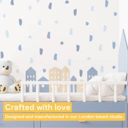 Brush Stroke Wall Stickers - Kids Decal For Playroom, Nursery, Bedroom PVC Free, No Odour Reusable Peel & Stick Fabric Decals - thumbnail 2