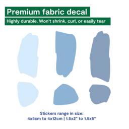 Brush Stroke Wall Stickers - Kids Decal For Playroom, Nursery, Bedroom PVC Free, No Odour Reusable Peel & Stick Fabric Decals - thumbnail 3