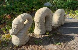 stone Garden Extra Large Dragon Loch Ness Monster Nessy 3 Piece Gift Ornament - thumbnail 1