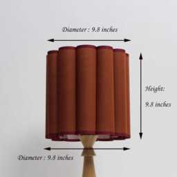 Duzy Handmade Brown Sorrel Fabric Pleated Pendant Lighting For Home Decor-54# - thumbnail 2