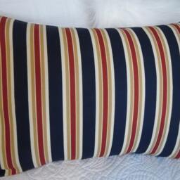 Large Stripe.stripes.navy.rust Red.cream.natural.pillow Cover.slip Cover.traditional.home Decor.den Decor.living Room Decor.pillow Cover - thumbnail 3
