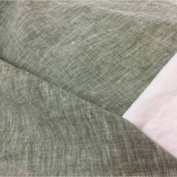Chambray Olive Green Linen Bed Sheets, Available in Queen, King, Twin, Full, Custom Size Welcome - thumbnail 2