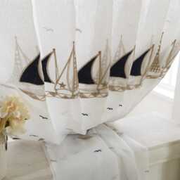 Custom Sailing Boat Voile Curtain Sheer Kids Room Decor - thumbnail 3