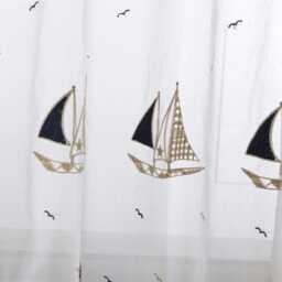 Custom Sailing Boat Voile Curtain Sheer Kids Room Decor - thumbnail 2