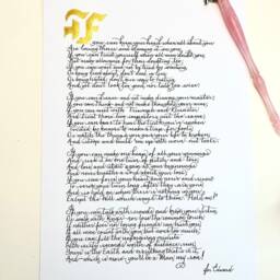 Handwritten If Poem Calligraphy Print - Inspirational Gift For Son Godson Christening Graduation Keepsake - thumbnail 3