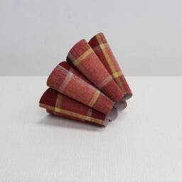 Handmade Red Plaid Fabric Lampshade Pleated Shade-106# - thumbnail 3