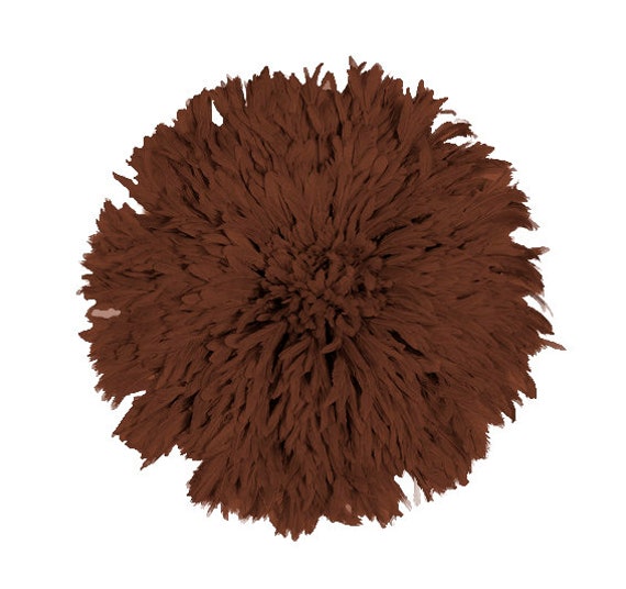 Juju Hat Chocolate Brown - African Wall Hanging Feather Interior Accessory- Textile Design -Contemporary Decor