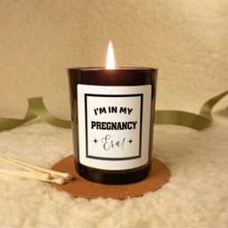 Personalised Pregnancy Reveal Candle Gift Set - in My Era Maternity Mum To Be Baby Shower Present For Friend Or Colleague - thumbnail 1