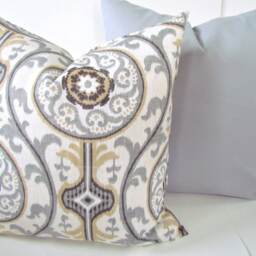 Tan Pillows Gray Throw Pillow Covers Grey Decorative Pillows .all Sizes. Home Decor - thumbnail 2