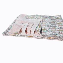New Multicolor Fish Printed Kantha Quilt Pure Cotton Blanket 108x90 Queen Size Throw - thumbnail 4