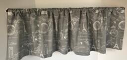 Gray Paris Twill Valance Eiffel Tower Window Curtain - thumbnail 1