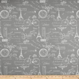 Gray Paris Twill Valance Eiffel Tower Window Curtain - thumbnail 4