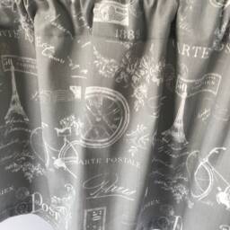 Gray Paris Twill Valance Eiffel Tower Window Curtain - thumbnail 2