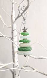 Personalized Genuine Sea Glass Christmas Tree Ornament/2025 Ornament/Genuine Ornament/Sea Gift For Her/Unique Gift/7C
