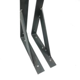 Metal Bracket Heavy Duty Double Scaffold Board 440mm 450mm Shelf Shelving Industrial Rustic Wall Reinforced Breakfast Table - thumbnail 3