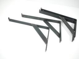 Metal Bracket Heavy Duty Double Scaffold Board 440mm 450mm Shelf Shelving Industrial Rustic Wall Reinforced Breakfast Table - thumbnail 1