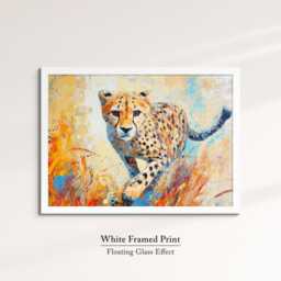 Cheetah Abstract Oil Painting Framed Print & Canvas Large Sizes Wall Art Poster Animal Home Decor Interior Gift Idea - thumbnail 3