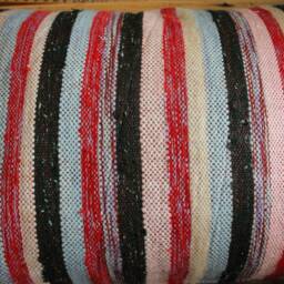 3550cm - 1420In Handwoven Vintage Kilim Cushion Pillow Cover - Stripes Multi Pastels - thumbnail 2