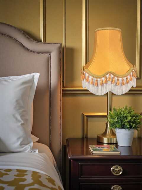 Gold Fabric Lampshade Handmade For Table & Floor Standard Lamps Shades, Ceiling Light Pendant Fittings, Wall Fixtures - image 1