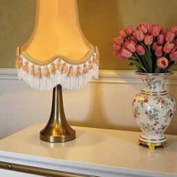 Gold Fabric Lampshade Handmade For Table & Floor Standard Lamps Shades, Ceiling Light Pendant Fittings, Wall Fixtures - thumbnail 2