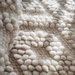 Ivory Fluffy Area Rug - Cream Boho Bedroom Carpet, Large Minimalist Decorative Floor Rug, White Living Room - thumbnail 3