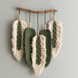 Leaves Wall Hanging, Hippie Tapestry, Unique Gift, Macrame Living Room Decor, Art, New Home Gift L46