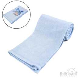 Embroidered Name Baby Blanket, 100% Cotton Cellular Knit - thumbnail 3