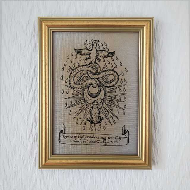 "Alchemical Transformation - Handmade Reproduction On Canvas 5""x7" - image 1