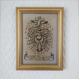 "Alchemical Transformation - Handmade Reproduction On Canvas 5""x7" - thumbnail 1