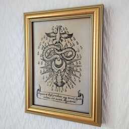 "Alchemical Transformation - Handmade Reproduction On Canvas 5""x7" - thumbnail 3