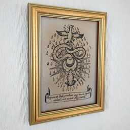 "Alchemical Transformation - Handmade Reproduction On Canvas 5""x7" - thumbnail 2