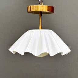 Mid Century Chandelier Lighting Fixtures Brass Semi Flush Mount Ceiling Lights Pendant Light Modern - thumbnail 2