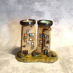 Tea Light Candle Holders, Modern Judaica, Jewish Wedding Gift, Shabbat Holder, Candelabra, Judaic Candlestick Holder - thumbnail 2