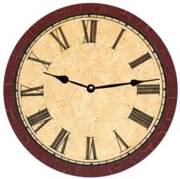 Maroon Clock - Crackle Clock
