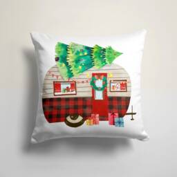 Pine Tree Pattern Cushion Cover/Festive Christmas Pillow Covers/Christmas Deer Case/Snowman Reindeer Top/Winter Trend Pillows - thumbnail 2