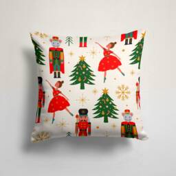 Pine Tree Pattern Cushion Cover/Festive Christmas Pillow Covers/Christmas Deer Case/Snowman Reindeer Top/Winter Trend Pillows - thumbnail 3