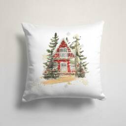 Pine Tree Pattern Cushion Cover/Festive Christmas Pillow Covers/Christmas Deer Case/Snowman Reindeer Top/Winter Trend Pillows - thumbnail 4