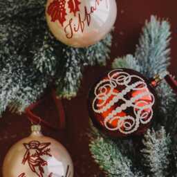 Personalized Mercury Glass Christmas Ornaments - thumbnail 2