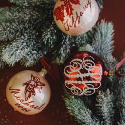 Personalized Mercury Glass Christmas Ornaments - thumbnail 4